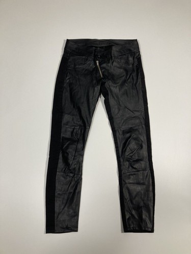 Star raw faux leather - leather, jeans